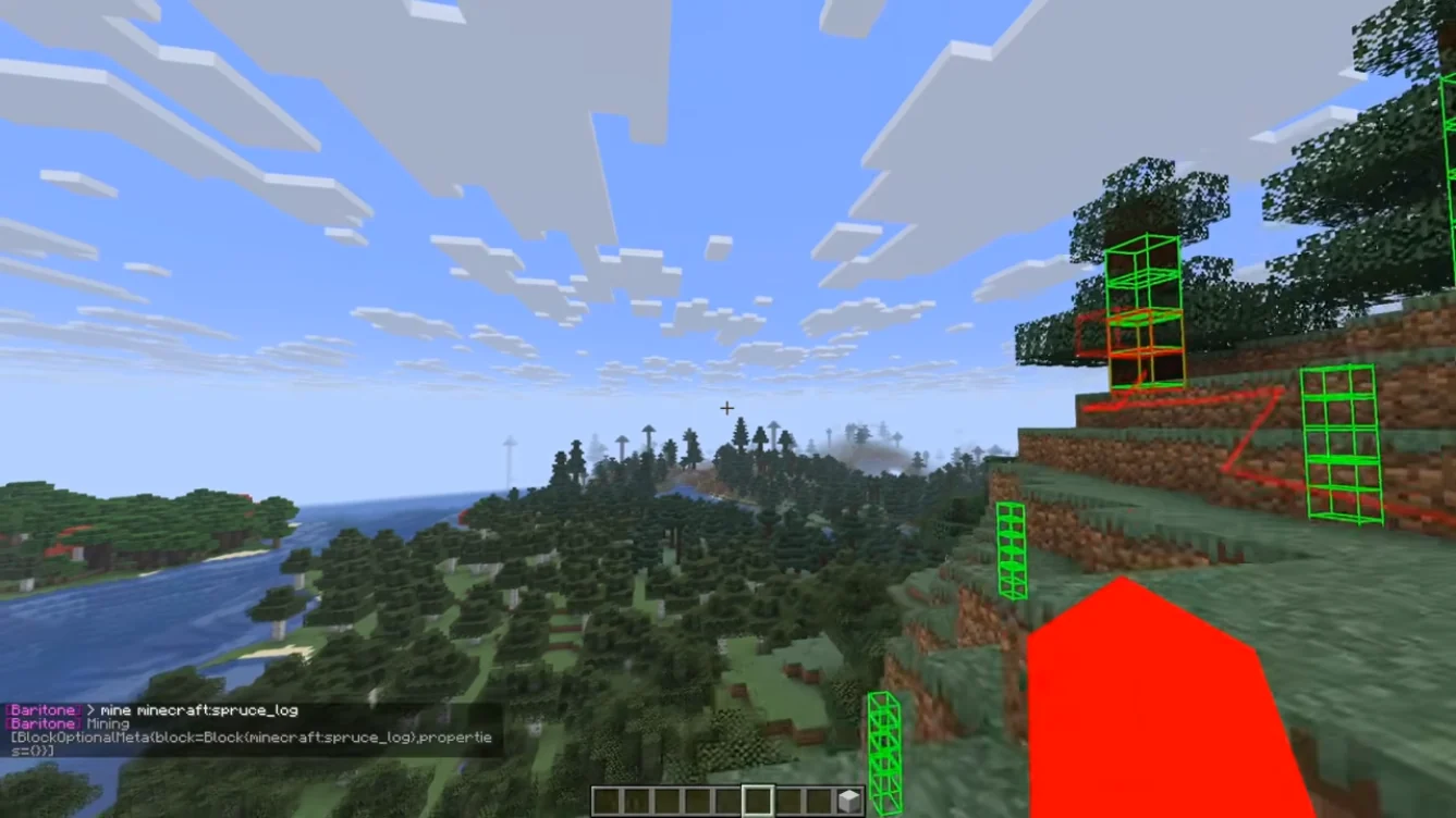 mob player moving toward spawn with loot in Minecraft